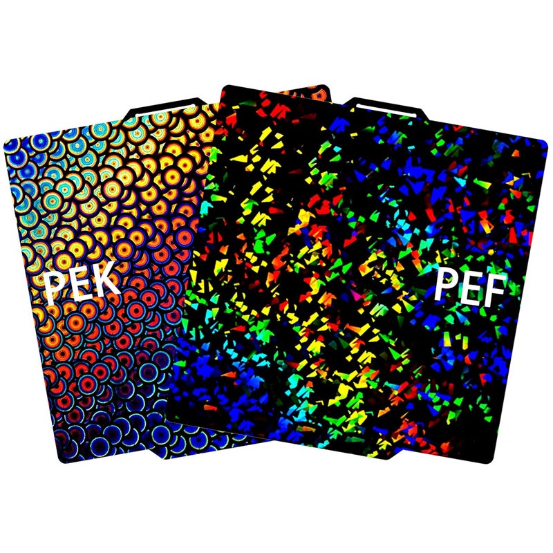 Tiny Trees Build Plate for Bambu Lab P1S P2S A1 X1C X1 X1E P1P: Smooth PEI H1H Carbon PET PEO PEY Sheet Bed Plate P1S Build Plate for 3D Printing Hobbyist, 257 X 257mm (PEY-Flake+PEK-Kaleidoscope) - Image 1